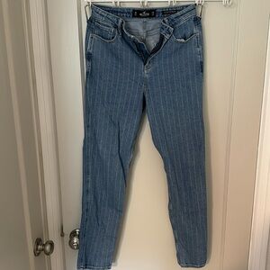 Hollister striped mom jean